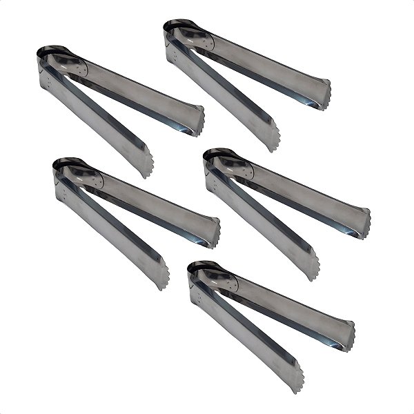 5 Pegadores Pão Salgado Mola Reforçado Inox