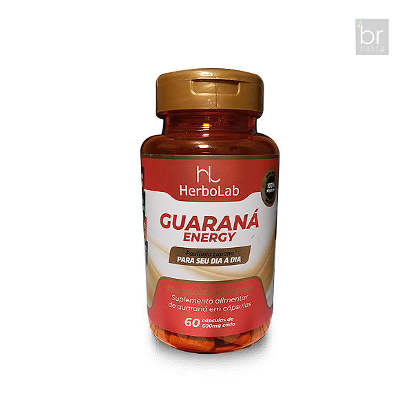 GUARANÁ ENERGY | Para o seu dia a dia - 60 Cápsulas de 600mg