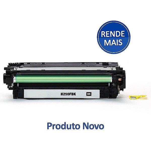 Toner HP CE250X | CM3530 | CP3525 | 250X LaserJet Preto Compatível