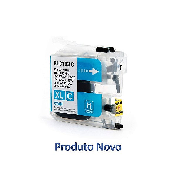 Cartucho Brother LC105C Ciano Compatível 9ml