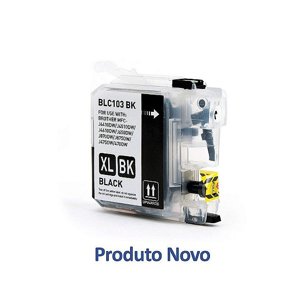 Cartucho Brother LC103BK Preto Compatível 19ml