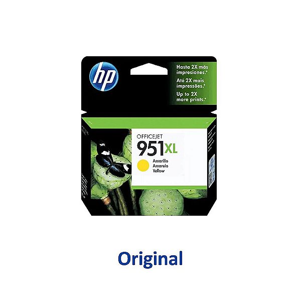 Cartucho HP 951XL | CN048AB | HP 951XL Officejet Amarelo Original 17ml
