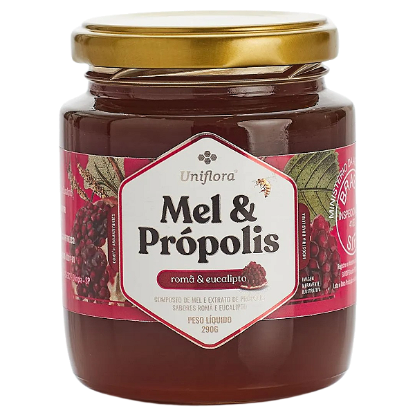 Mel Puro com Romã, Própolis e Eucalipto 290g