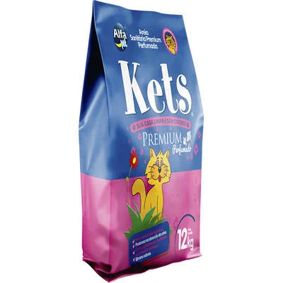 Areia Sanitária Alfapet Kets Premium Perfumada Para Gatos 12kg