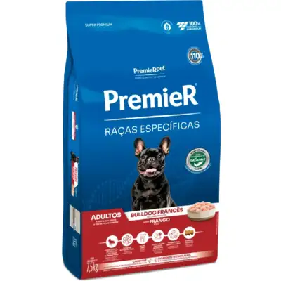 Ração Seca Premier Pet Raças Específicas Bulldog Francês Para Cães Adultos 2,5kg