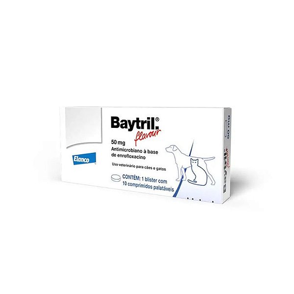 Baytril Flavour - Tratamento de Infecções - Elanco - 50mg