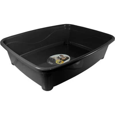 Bandeja Higiênica Classic Preta Furacão Pet Único