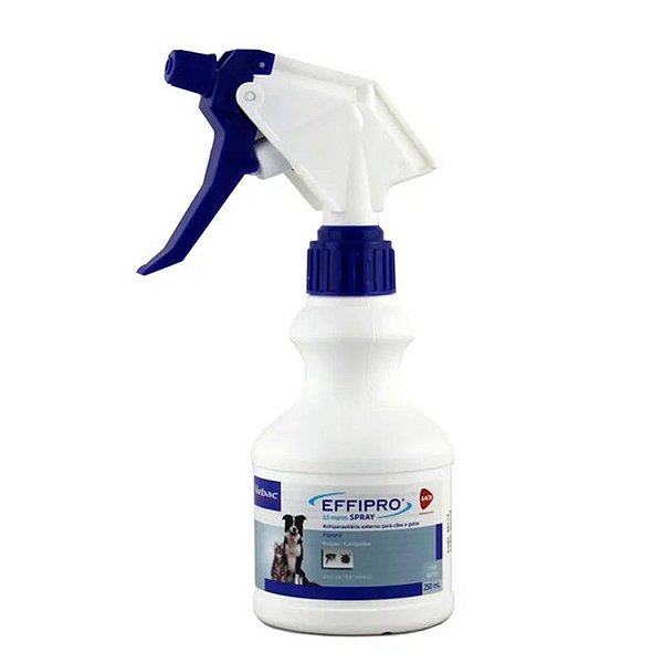 Antipulgas Effipro Spray Virbac para Proteção de Pets 250ml
