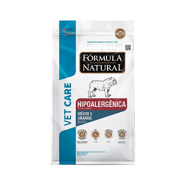 Ração Fórmula Natural Vet Care Hipoalergênica Cães Médio e Grande 2 kg