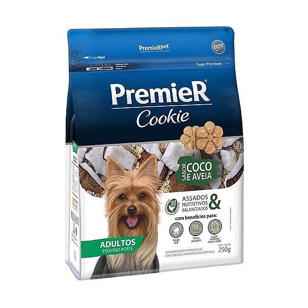 Biscoito Premier Cookie Sabor Coco e Aveia para Cães 250g