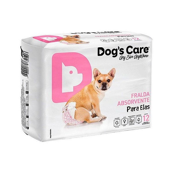 Fralda Higiênica Dogs Care Ecofralda Fêmea Tamanho G 12 Unidades Conforto e Segurança