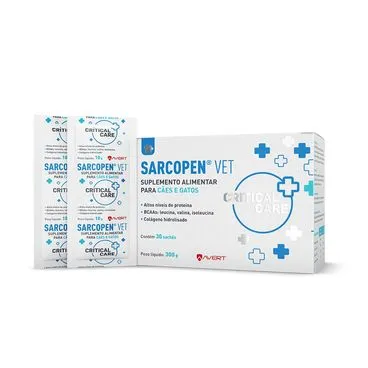 Suplemento Alimentar Sarcopen Vet Cães e Gatos Avert 30 sachês