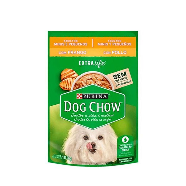 Ração Úmida Purina Dog Chow Sachê Sabor Frango para Cães 100 g