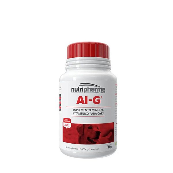 Suplemento AIG Nutripharme para Nutrição de Cães 30 Comprimidos