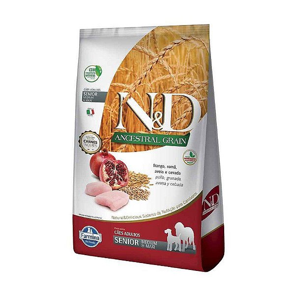 Ração Farmina Sênior Médio com Frango e Romã 1kg