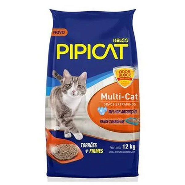 Areia Sanitária Multicat Completa Kelco 12kg