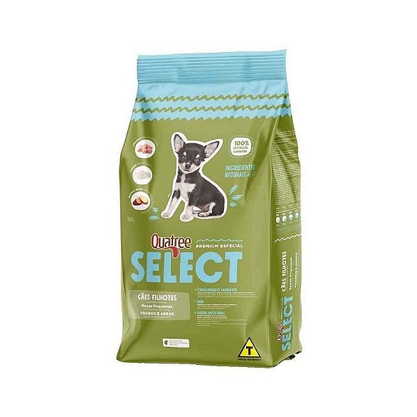 Ração Seca Quatree Select Cães Filhotes Sabor Frango 3kg