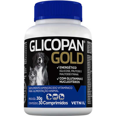 Suplemento Vetnil Glicopan Gold C/30 Comprimidos