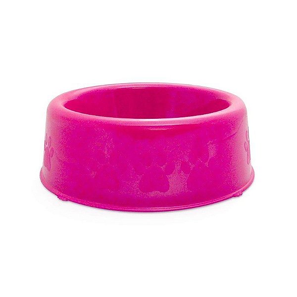 Comedouro Plástico Pet Injet com Patinhas - Design Divertido - 600ml