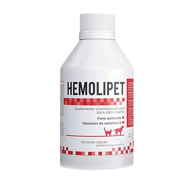 Suplemento Vitamínico Avert Hemolipet Para Cães E Gatos 60ml