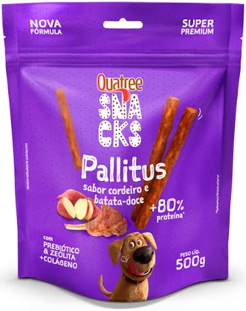Snacks Quatree Pallitus Sabor Cordeiro E Batata Doce - 500g