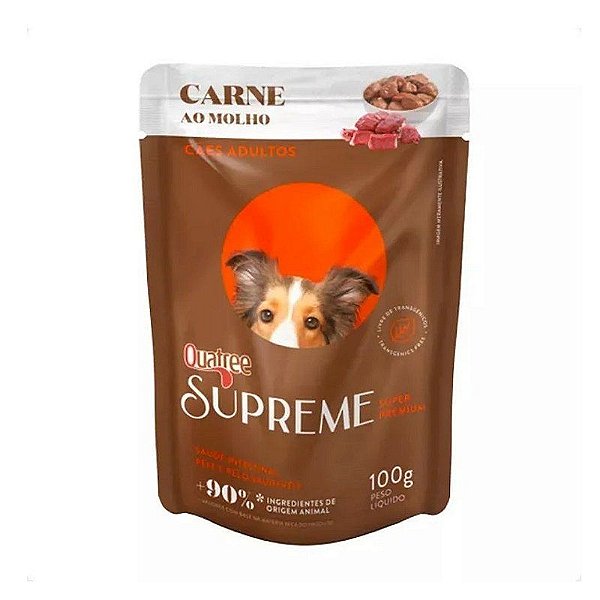 Sachê Quatree Sabor Carne para Cães Adultos 100g