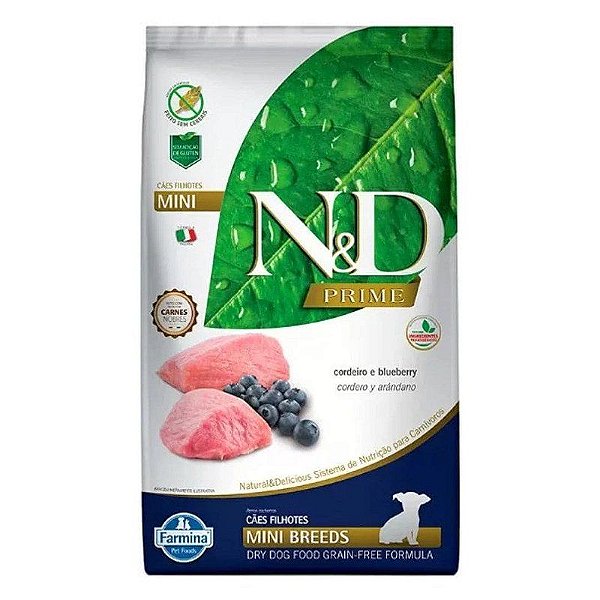 Ração Farmina N&D Prime Cordeiro e Blueberry para Cães Filhotes 2,5kg