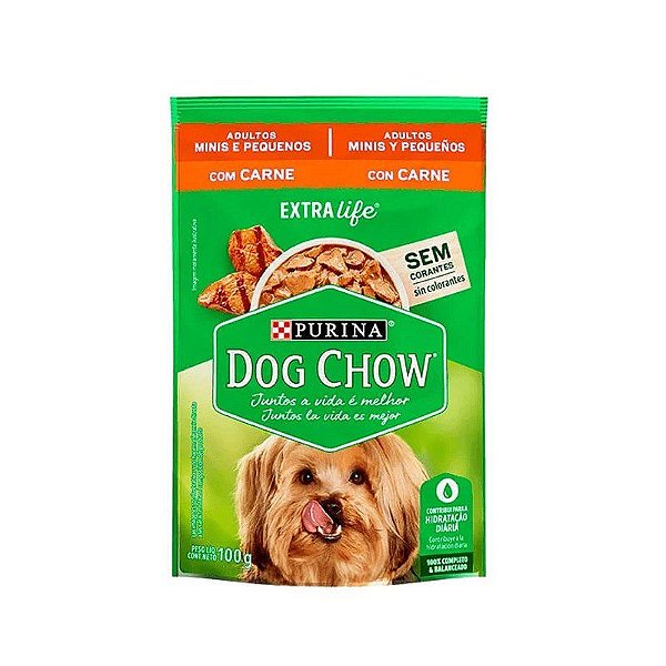 Ração Úmida Purina Dog Chow Sabor Carne 100g