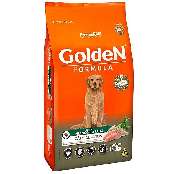 Ração Seca Golden Fórmula Cães Adultos Sabor Frango 15kg