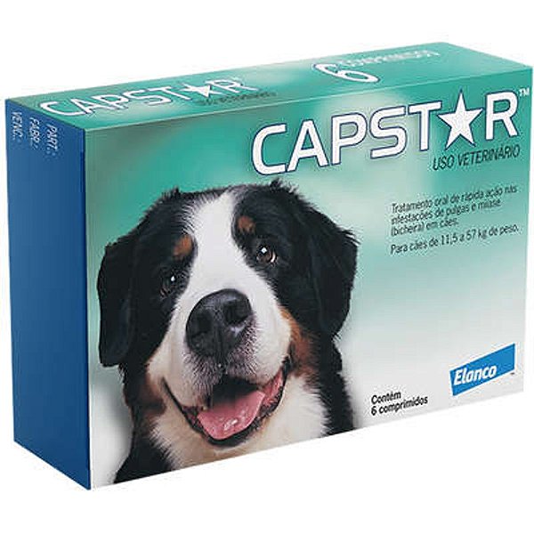 Antipulgas Capstar Elanco 57mg Para Cães Acima de 11,4kg