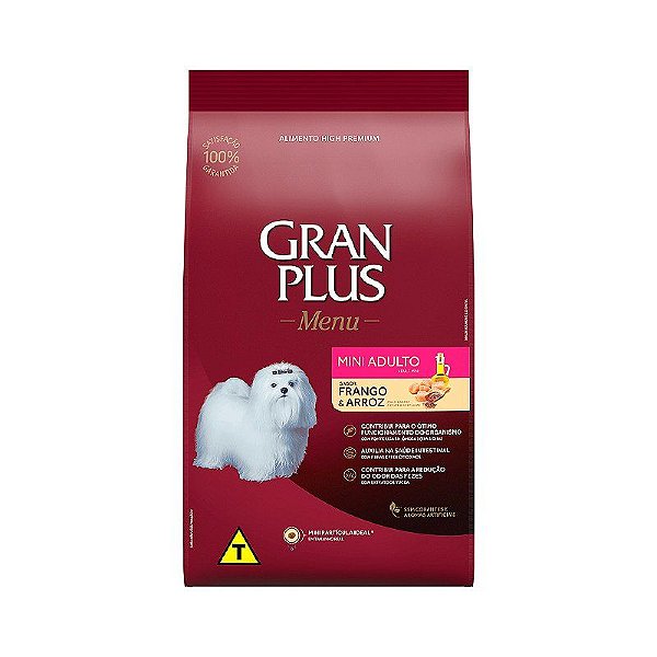 Ração Gran Plus para Mini Cães com Frango e Arroz 15kg
