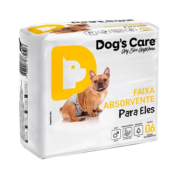 Fralda Higiênica Dogs Care Ecofralda Gel para Machos Tam.GG - Dogs Care - 6 Unidades