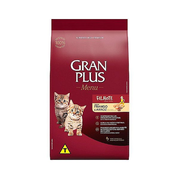 Ração Seca Sabor Frango e Arroz para Cães Filhotes GranPlus 1kg