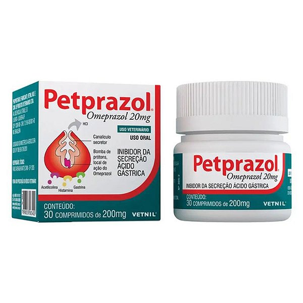 Petprazol Vetnil 20mg 30 Cápsulas