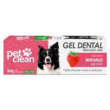 Gel Dental Pet Clean Sabor Morango Para Cães E Gatos 60g