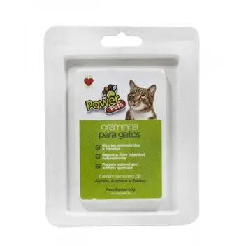 Graminha Para Gatos Power Pets 100% Natural 60g