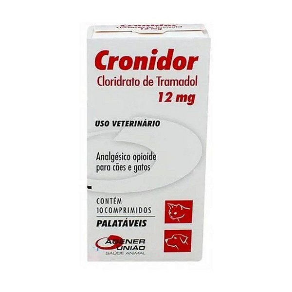 [CONTROLADO] Analgésico Cronidor Cães e Gatos Agener 12mg