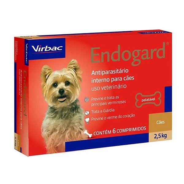 Vermífugo Endogard Virbac - 1 Comprimido para Cães até 25kg