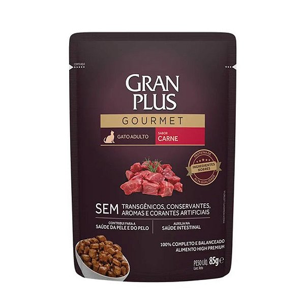 Ração Úmida GranPlus Gourmet para Cães - Sachê 85g