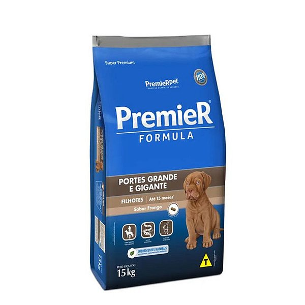 Ração para Filhotes de Raças Grandes Sabor Frango Premier Fórmula, 15kg