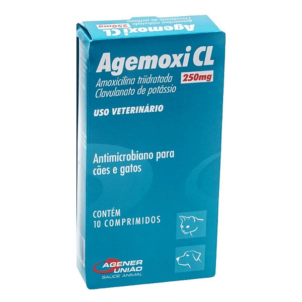Antibiótico Agener União Agemoxi Cl 250mg C/10 Comprimidos