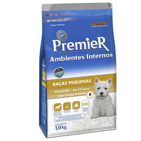Ração Seca Premier Pet Frango e Salmão para Filhotes Nutrição Completa 12kg