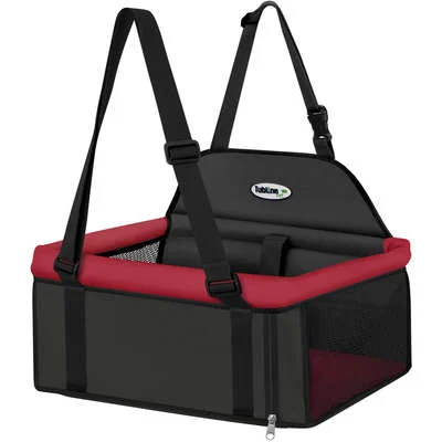 Assento Tubline Transpet Vermelho E Preto Para Cães E Gatos Até 10kg