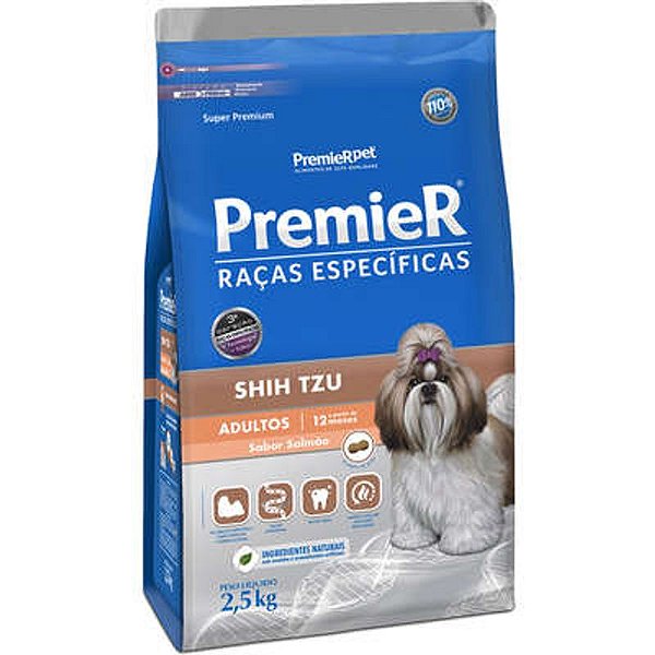 Ração Premier Pet Shih Tzu Adulto Salmão - Nutrição Específica - 2,5kg
