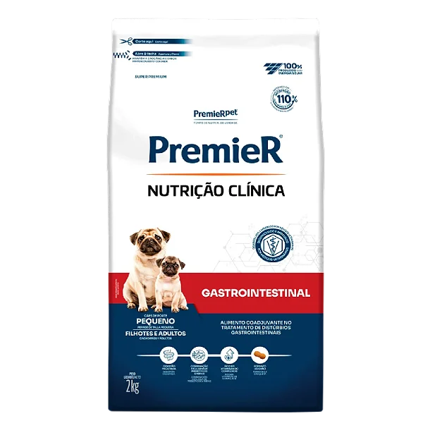 Ração Premier Nutrição Clínica Gastrointestinal Cães Raças Pequenas 2kg