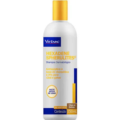 Shampoo Dermatológico Virbac Hexadene Spherulites Para Cães E Gatos 250ml