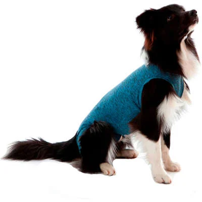 Roupa Pós Castração Pet Med Duo Dry Azul Para Cães Macho Tam.4