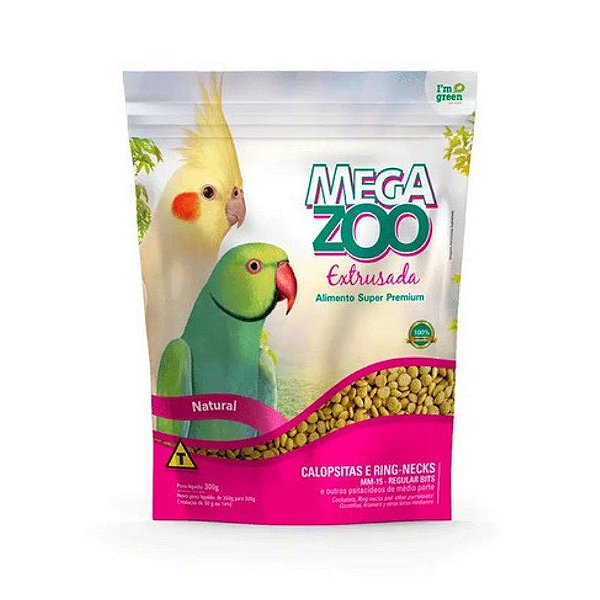 Ração Megazoo Nutrição Completa para Calopsitas e Ring-necks de 10,1kg
