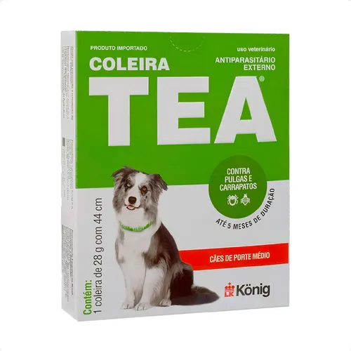 Coleira Antiparasitária Tea Konig Para Cães 28g - Konig