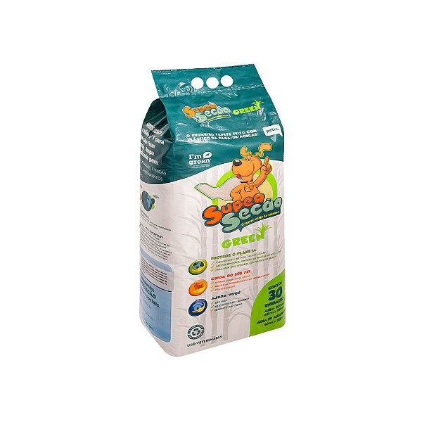 Tapete Higiênico Petix Supersecão Green Para Cães 30 Unidades